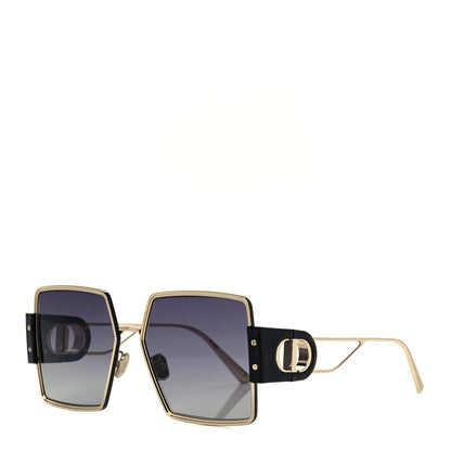 Christian Dior Acetate Square 30 Montaigne 2 Sunglasses Black Gold 1 of 8