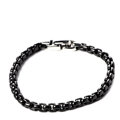 David Yurman Sterling Silver Darkened Stainless Steel Box Chain Bracelet 1 of 4