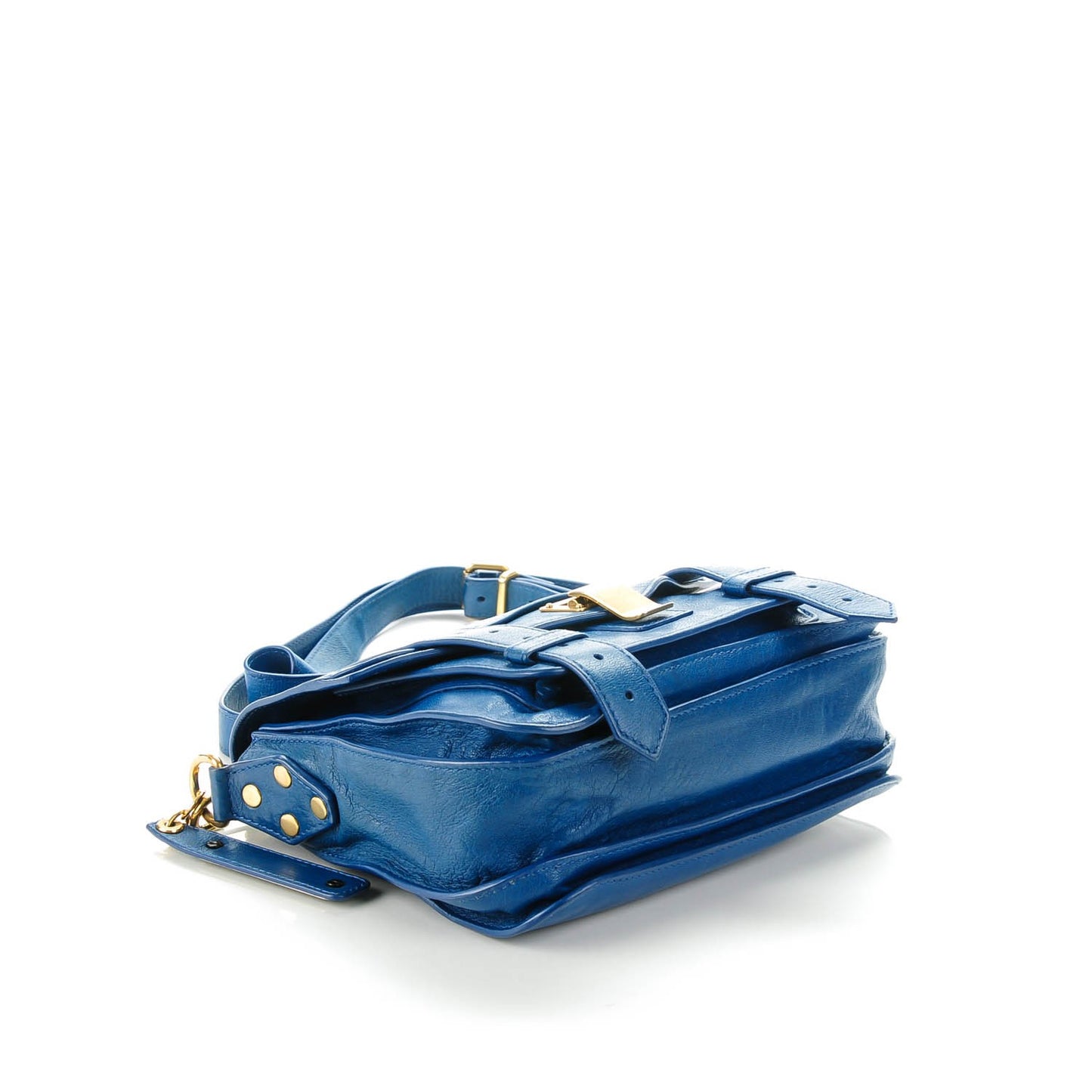 Lambskin PS1 Pouch Messenger Bag Peacock Blue