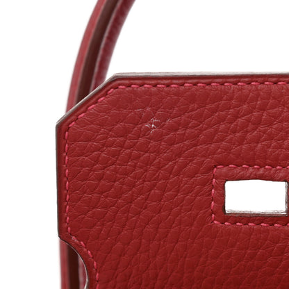 Hermes Taurillon Clemence Birkin 35 Rouge Vif 11 of 11