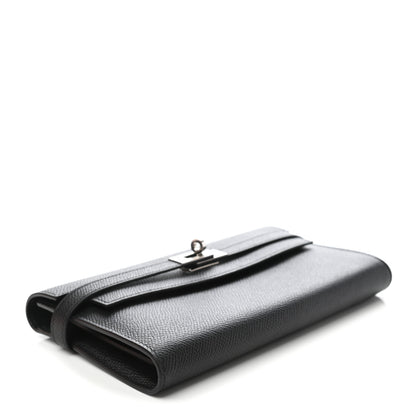 Hermes Epsom Kelly Longue Wallet Black 4 of 7