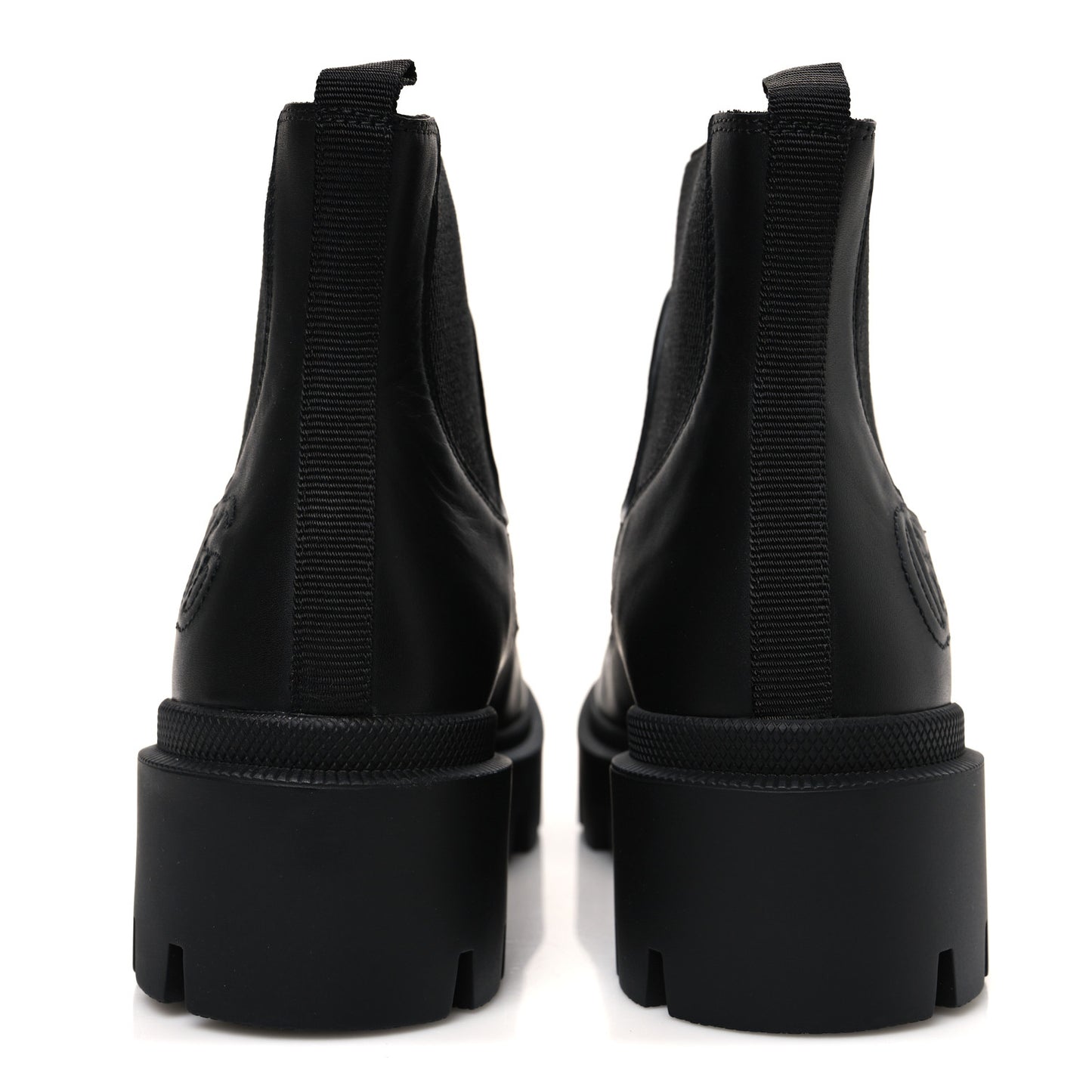 Calfskin Nappa Matelasse Frances Chelsea Boots 38.5 Black