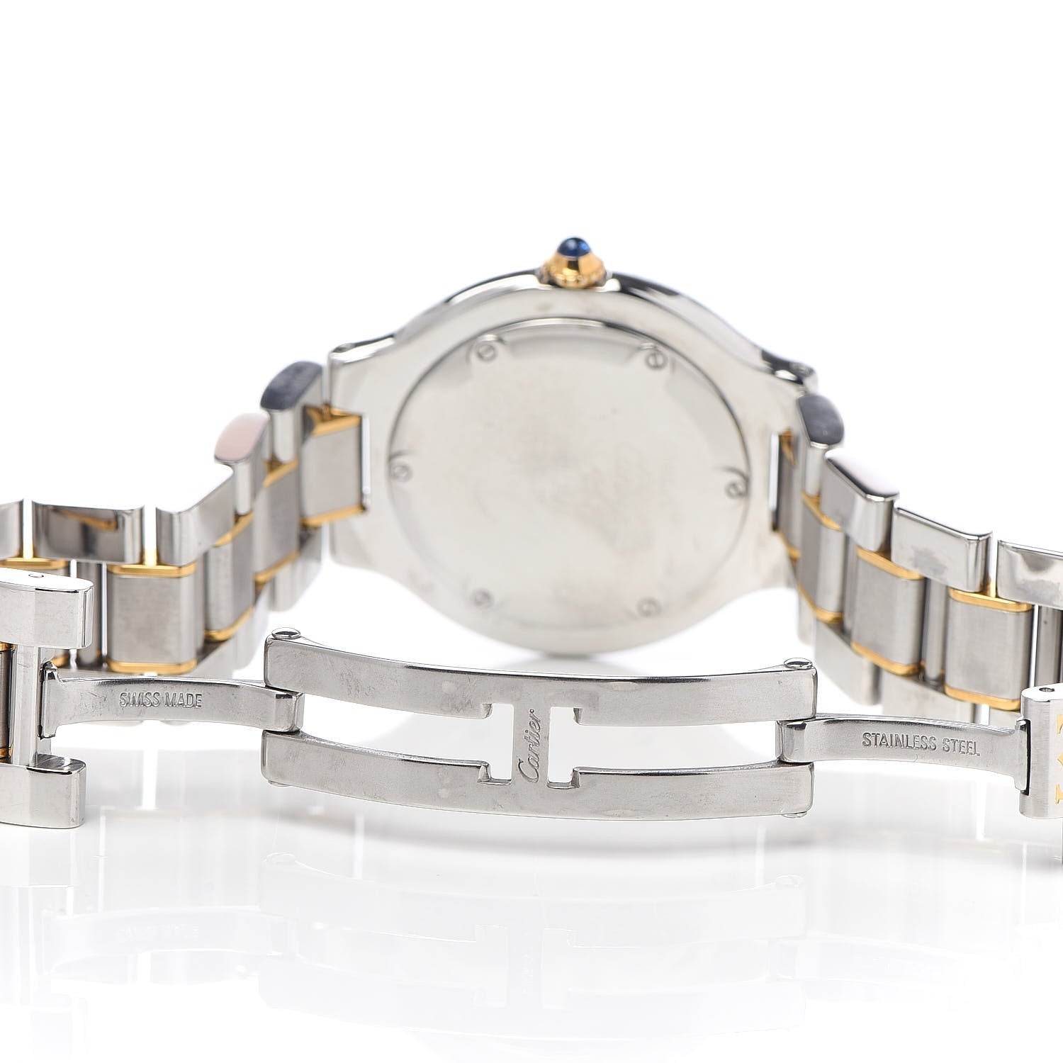 Cartier Stainless Steel 18K Yellow Gold 31mm Must De 21 Quartz Watch 6 of 7