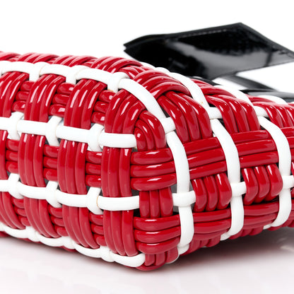 Balenciaga Faux Calfskin XXS Bistro Basket Red White 11 of 11