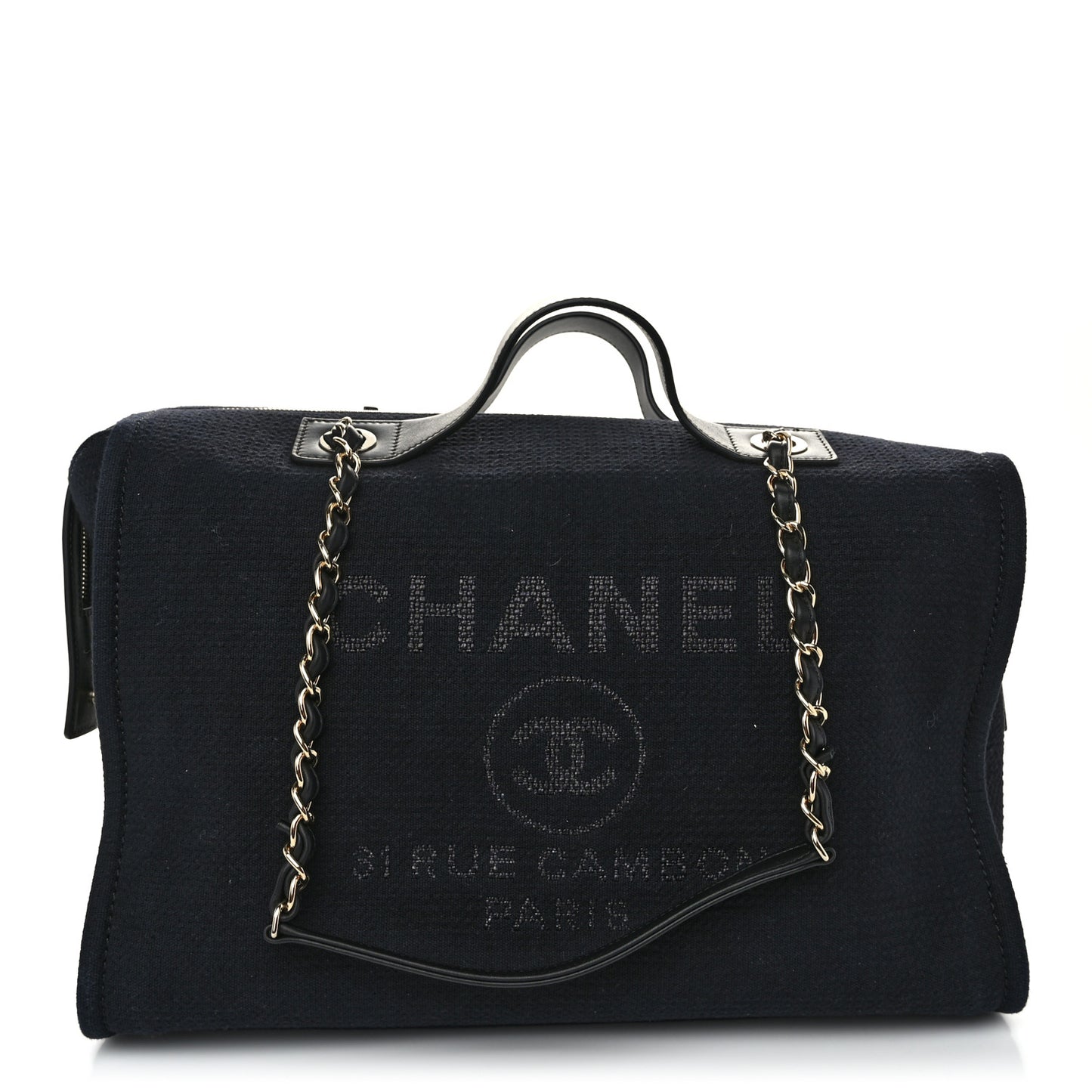 Mixed Fibers Large Deauville Bowling Bag  Black