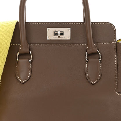 Hermes Swift Verso Toolbox 20 Etoupe Lime 8 of 10