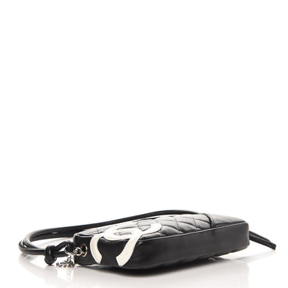 Chanel Calfskin Quilted Cambon Pochette Black White 4 of 9