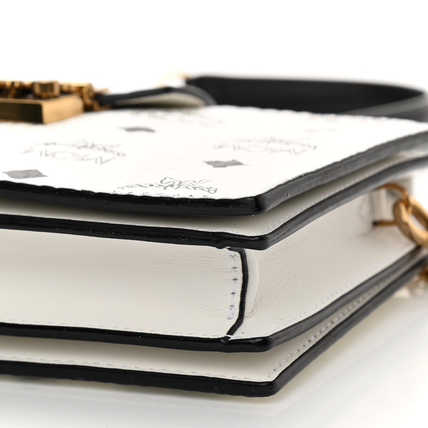 MCM Visetos Small Patricia Chain Wallet White 9 of 9