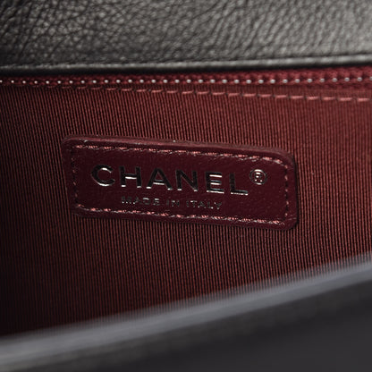 Chanel Calfskin Quilted Double Stitch New Medium Boy Flap Black 6 of 10