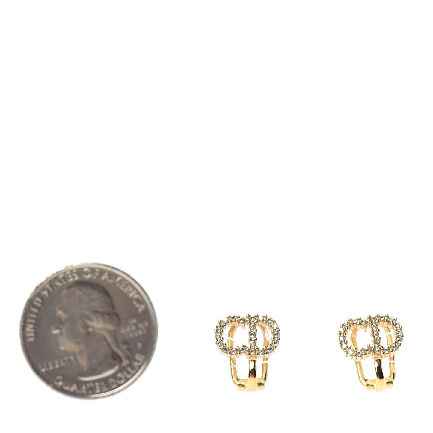 Crystal Clair D Lune Clip On Earrings Gold