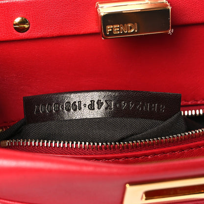 Fendi Nappa Mini Peekaboo Iconic Satchel Fiamma 10 of 10