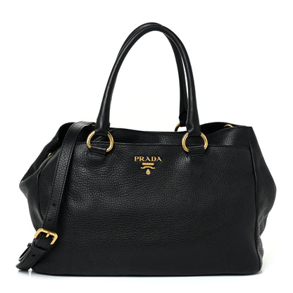 Prada Vitello Daino Tote Nero Black 1 of 16