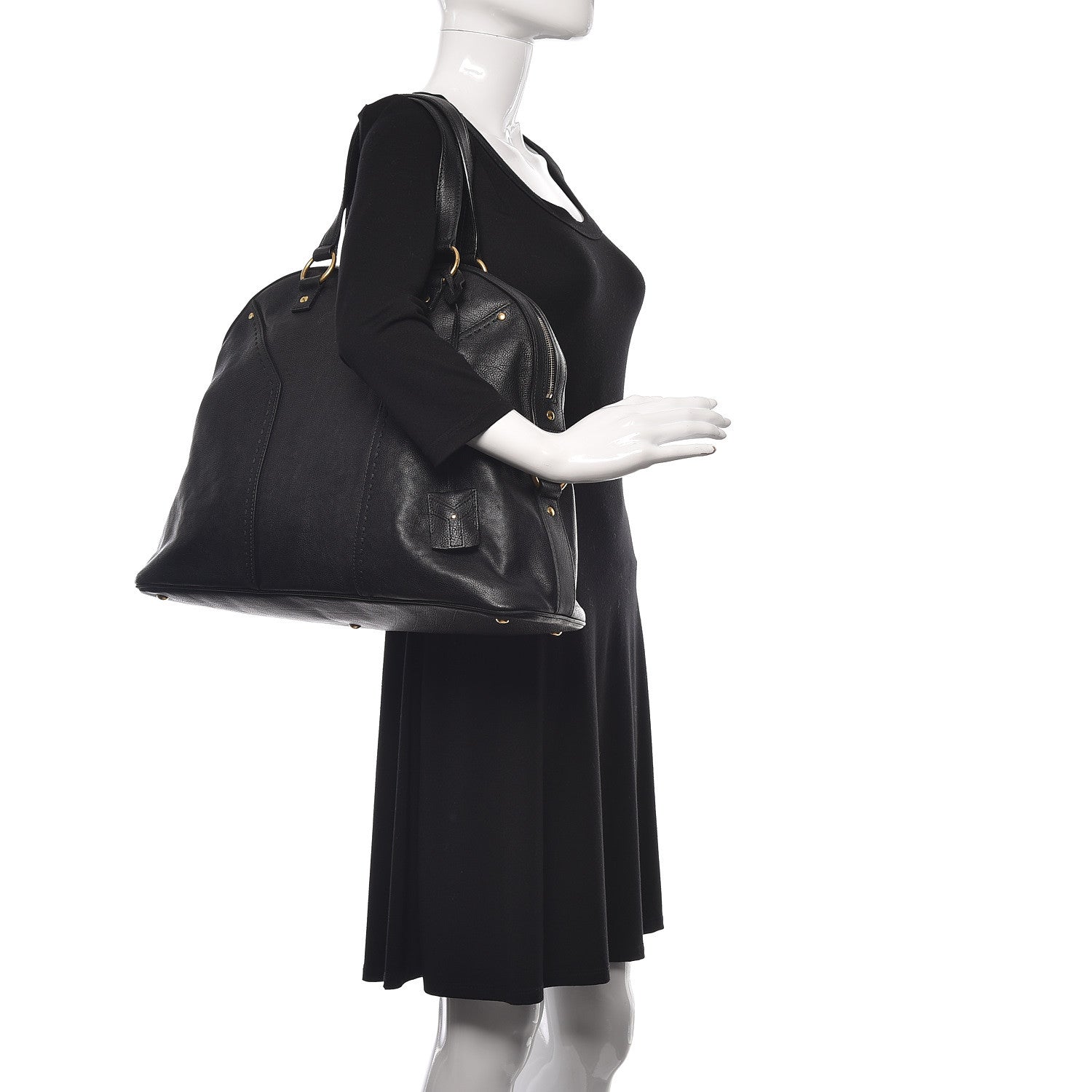 Saint Laurent Calfskin Oversized Muse Black 2 of 9