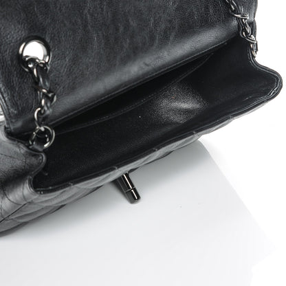 Chanel Crumpled Calfskin Quilted Mini Rectangular Flap So Black 5 of 7