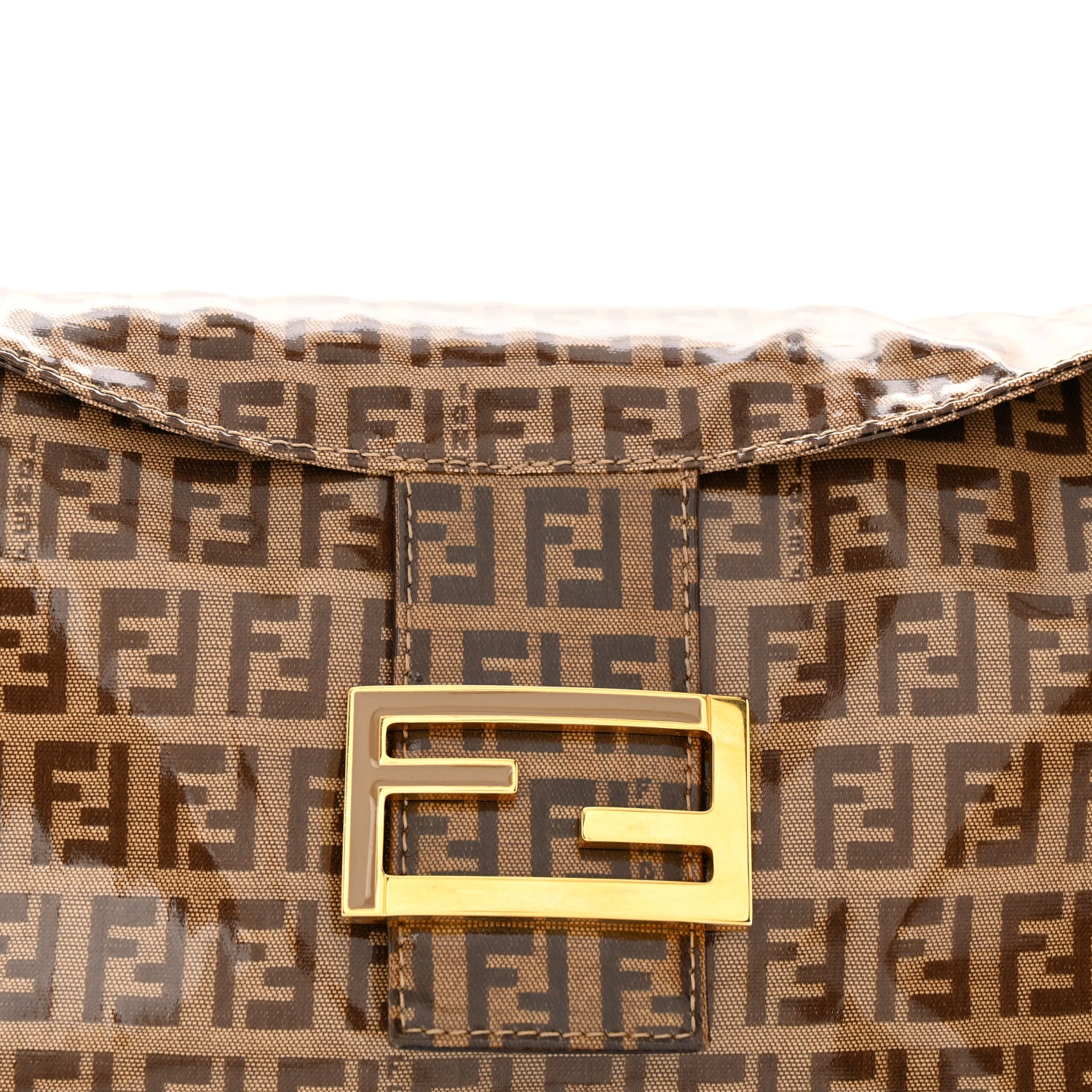Fendi Vinyl Zucchino Baguette Tobacco 7 of 15