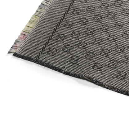 Gucci Wool GG Monogram Miniorophin Scarf Black 4 of 4