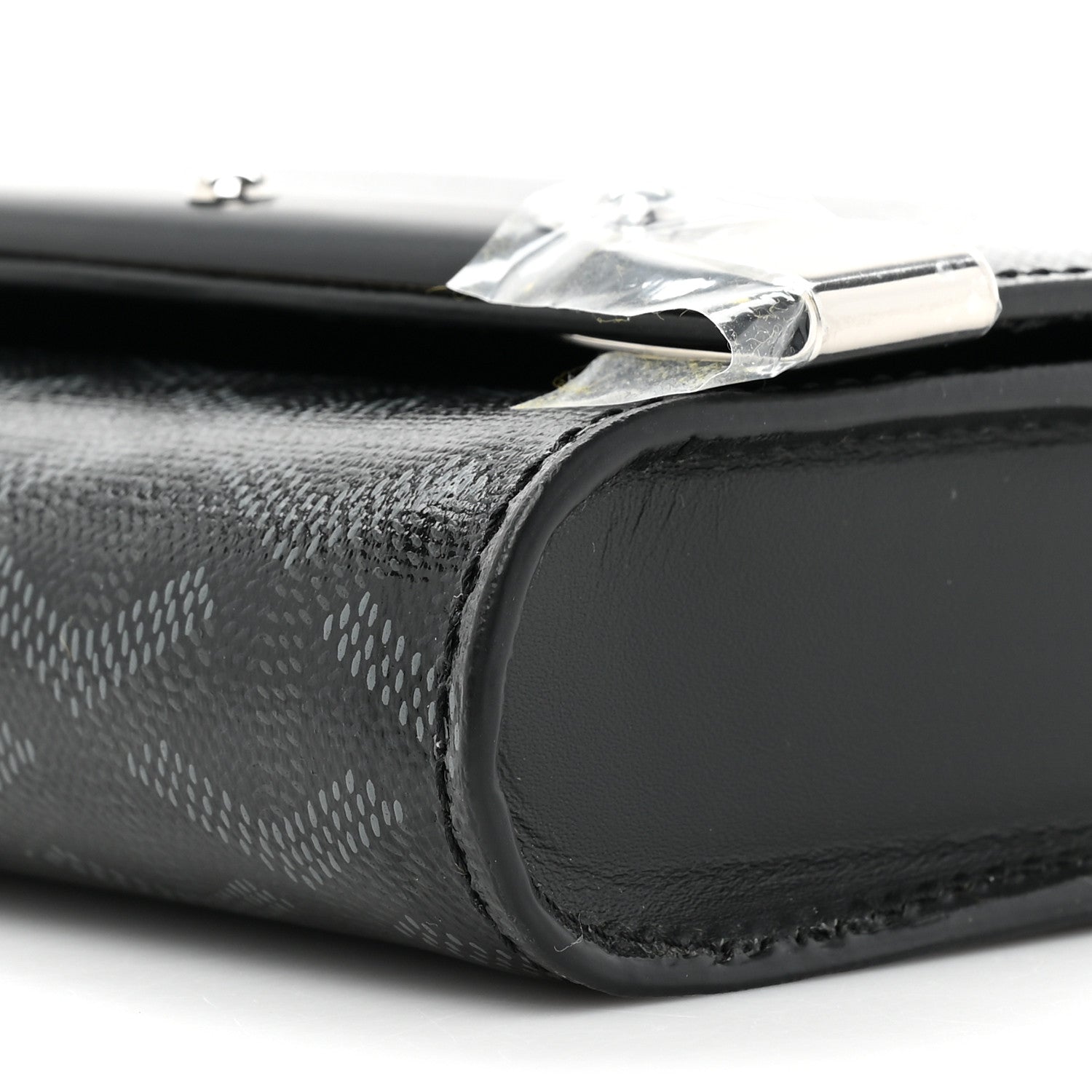 Goyard Goyardine Monte Carlo Bois Clutch With Strap Jet Black 7 of 9
