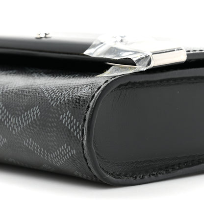 Goyard Goyardine Monte Carlo Bois Clutch With Strap Jet Black 7 of 9