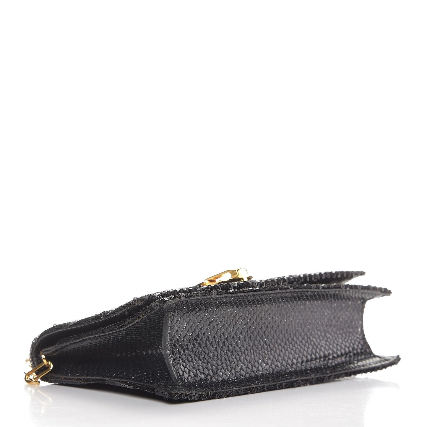 Sequin Snakeskin Sedgwick Zip Clutch Bag Black