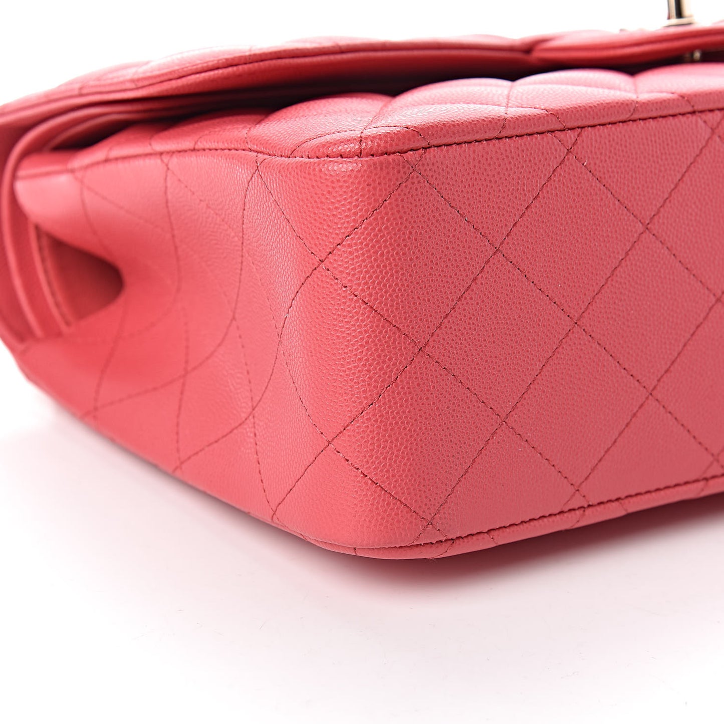 Caviar Quilted Jumbo Double Flap Dark Pink