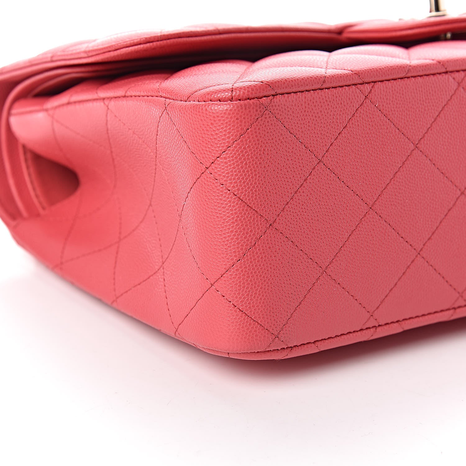 Chanel Caviar Quilted Jumbo Double Flap Dark Pink 9 of 12