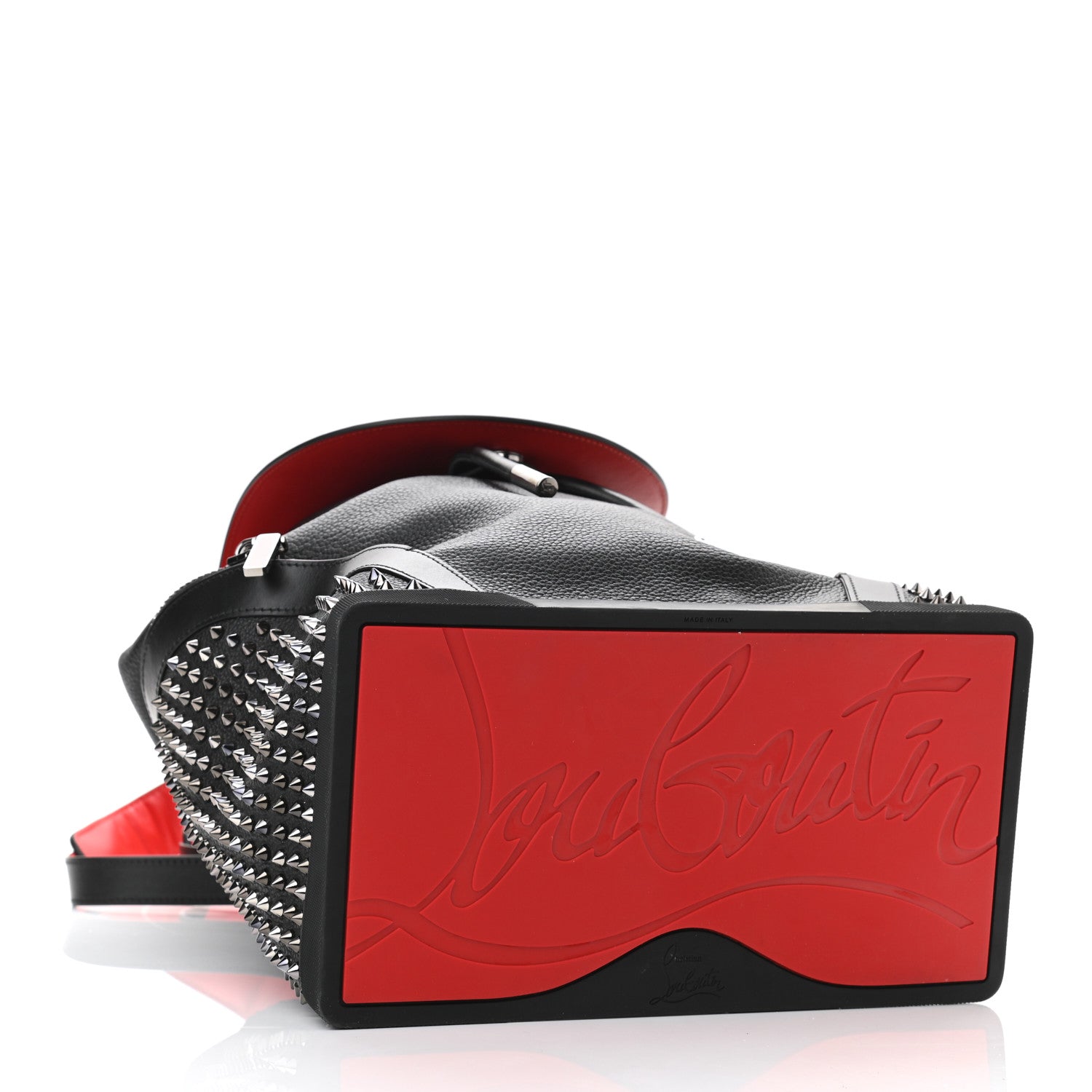 Christian Louboutin Calfskin Spiked Explorafunk Backpack Black 4 of 10