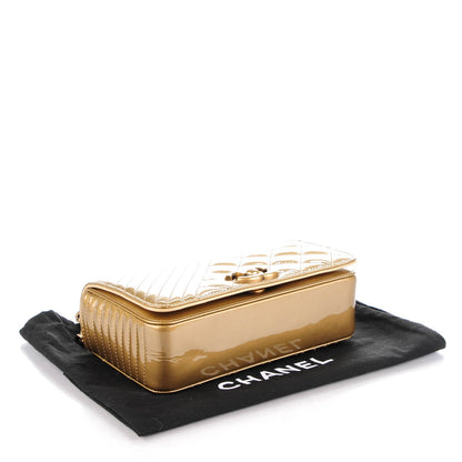 Chanel Patent Quilted Small Coco Boy Flap Gold 4 of 7