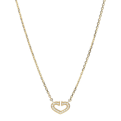 Cartier 18K Yellow Gold Diamond Hearts And Symbols Pendant Necklace 1 of 6