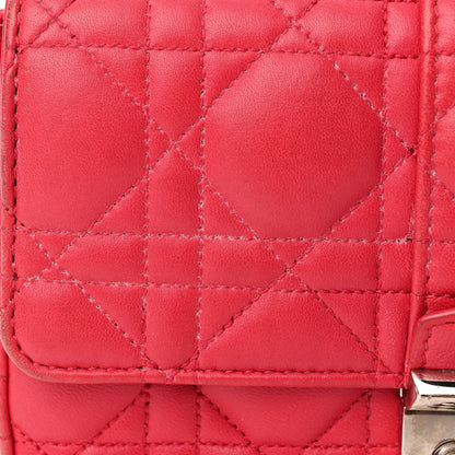 Christian Dior Lambskin Cannage Miss Dior Promenade Pouch Fuchsia 12 of 14