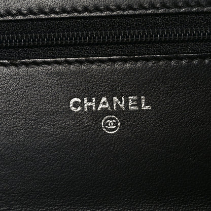 Chanel Lambskin Quilted Boy Wallet On Chain WOC Black 6 of 10