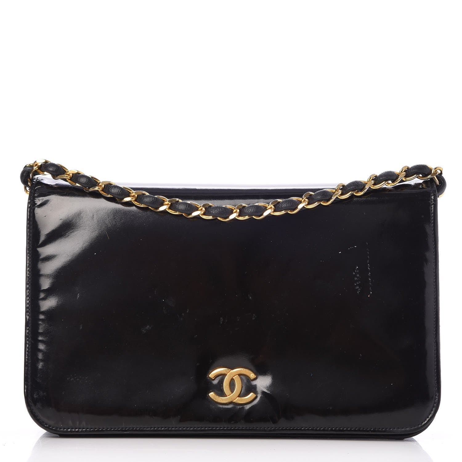 Chanel Patent Small Single Flap Black 1 of 18