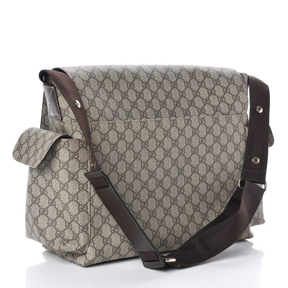 Gucci GG Plus Monogram Messenger Diaper Bag Dark Brown 3 of 11