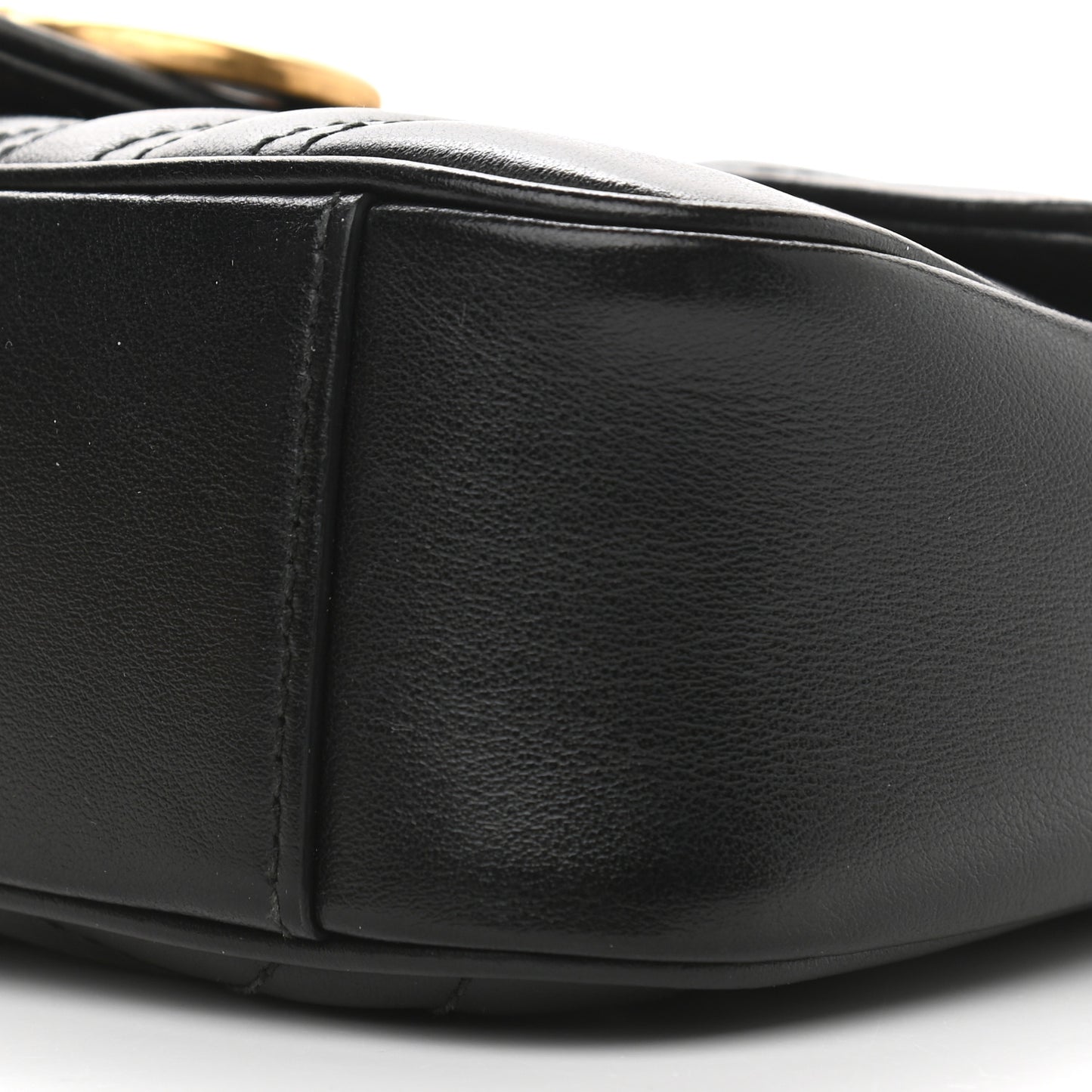 Calfskin Matelasse Mini GG Marmont Shoulder Bag Black