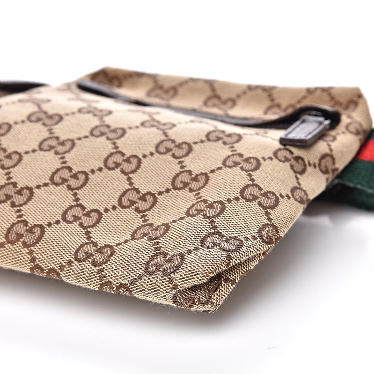Monogram Web Belt Bag Dark Brown