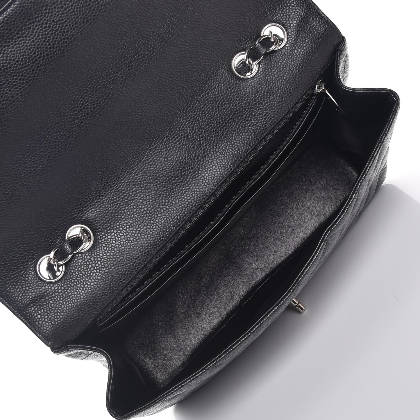 Caviar Quilted Jumbo Single Flap Black