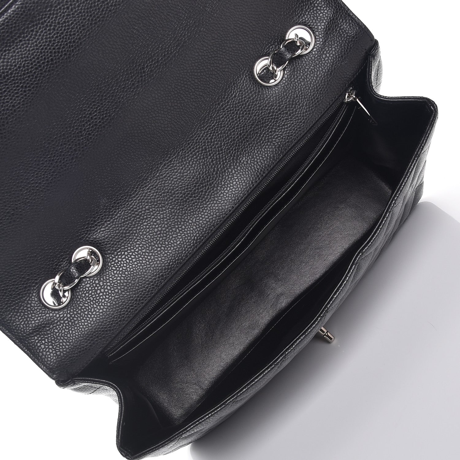 Chanel Caviar Quilted Jumbo Single Flap Black 6 of 9