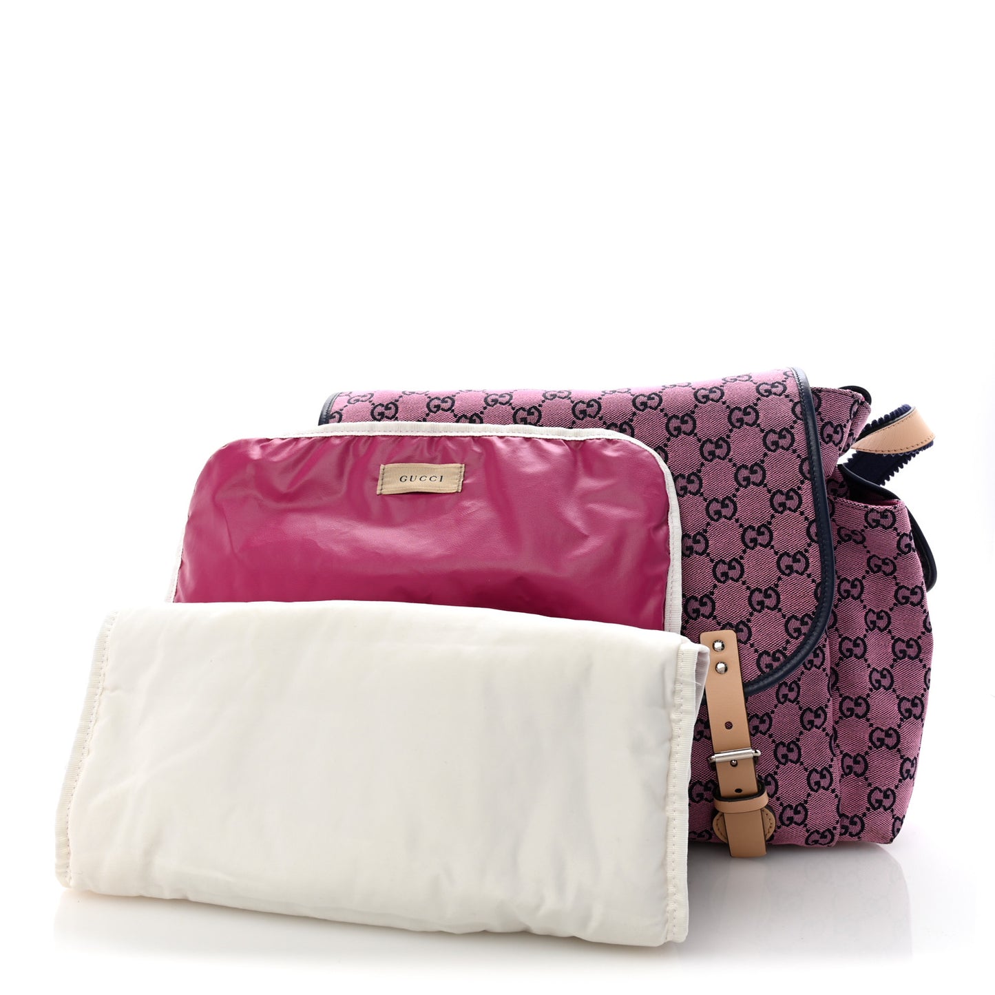 Monogram Multicolor Diaper Bag Pink Blue