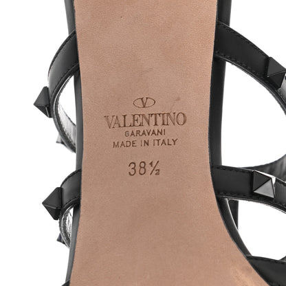 Valentino Garavani Lace Rockstud 50mm Cage Mules 38.5 Black 6 of 8