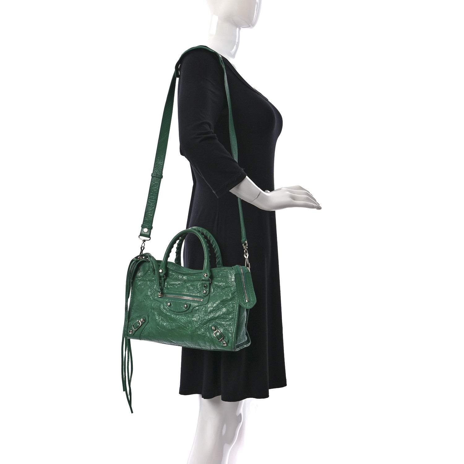Balenciaga Agneau Classic Silver Hardware S City Magic Green 3 of 19