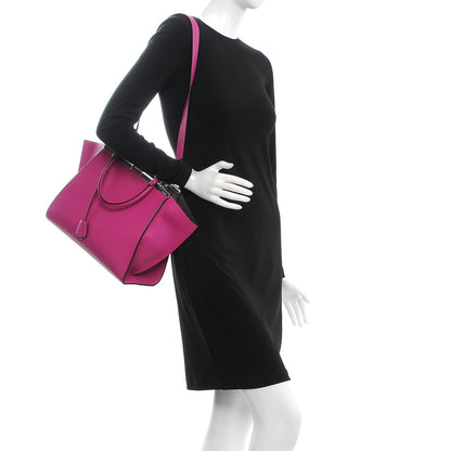 Fendi Vitello Dolce Shiny Nappa Petite 3Jours Tote Magenta Carbone 2 of 16