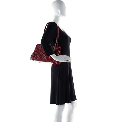 Chanel Patent Quilted Timeless CC Soft Tote Red 3 of 21