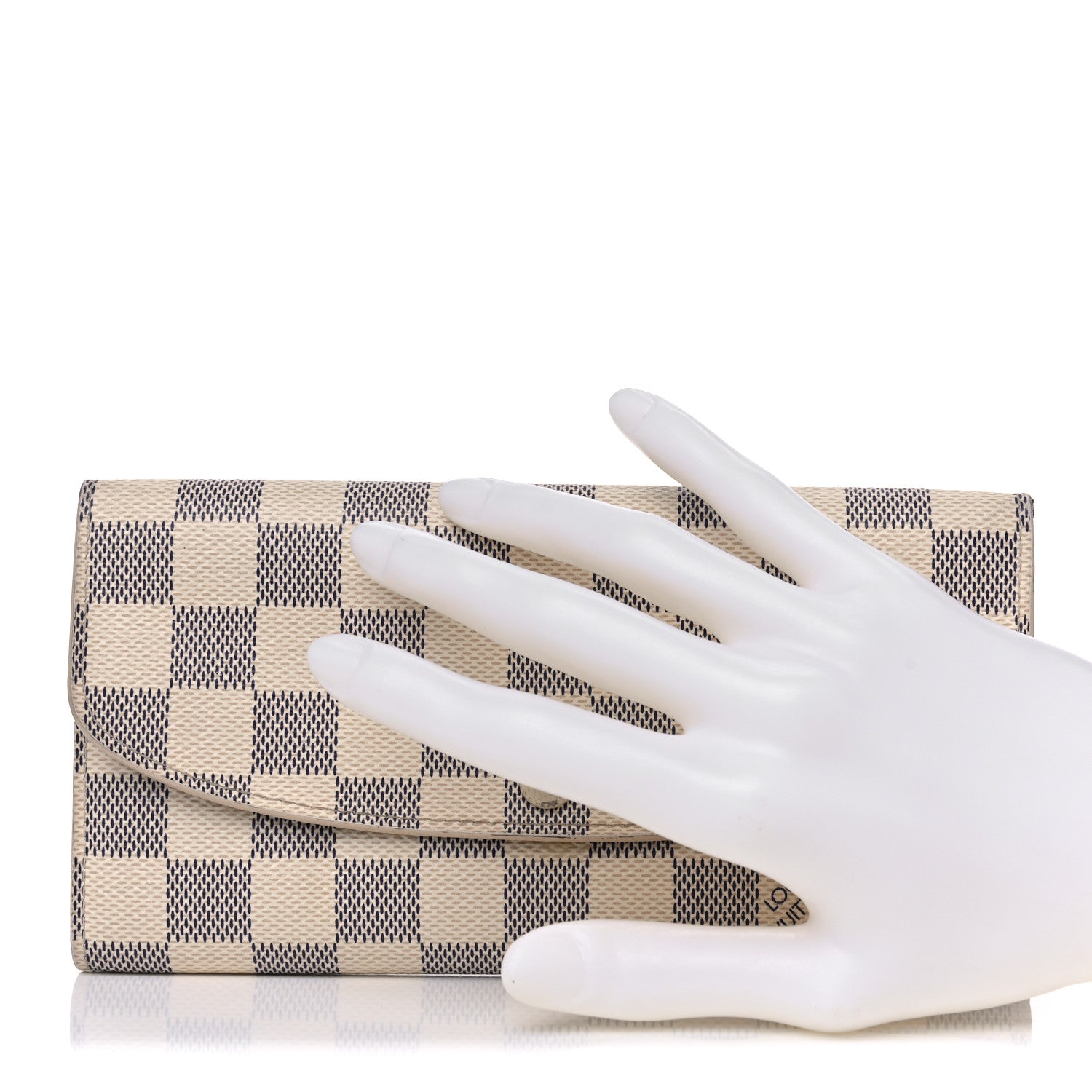 Louis Vuitton Damier Azur Emilie Wallet 2 of 17