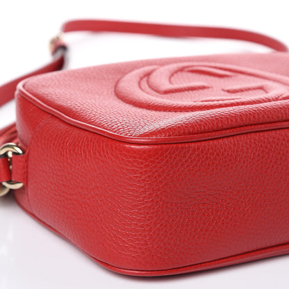 Gucci Pebbled Calfskin Small Soho Disco Bag Tabasco Red 8 of 9