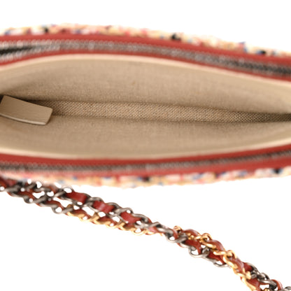 Chanel Tweed Calfskin Small Gabrielle Clutch With Chain Red 6 of 14