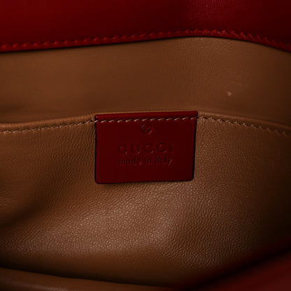 Gucci Calfskin Pearl Queen Margaret Studded Mini Broadway Bag Red 6 of 12