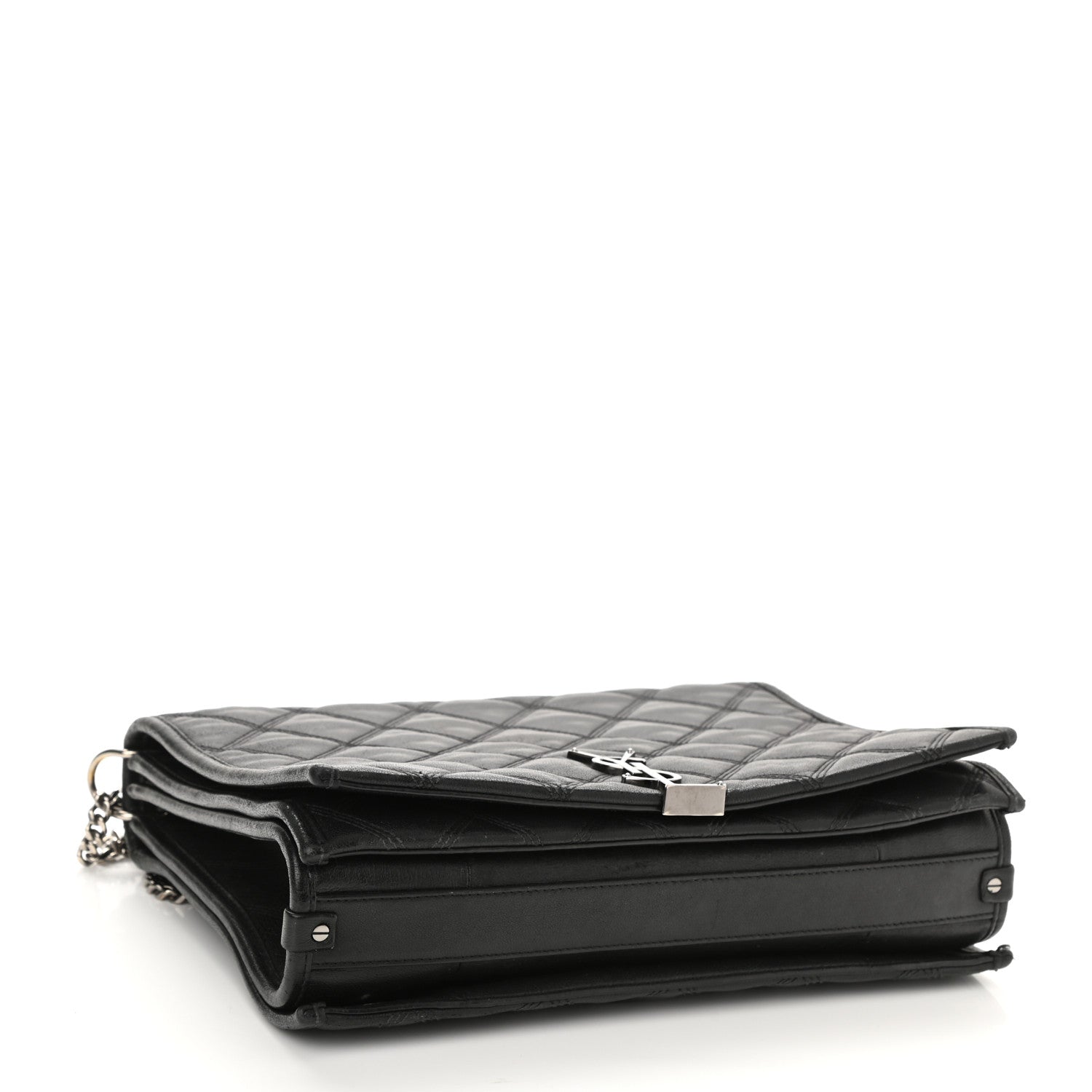 Saint Laurent Lambskin Quilted Small Becky Chain Bag Black 4 of 12