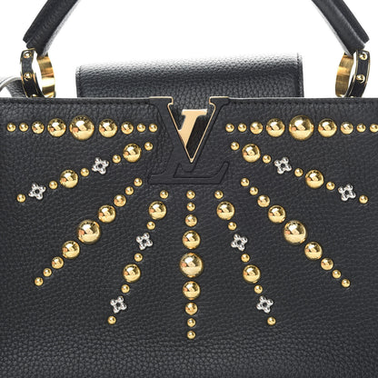 Louis Vuitton Taurillon Studded Sol Capucines PM Black 8 of 11