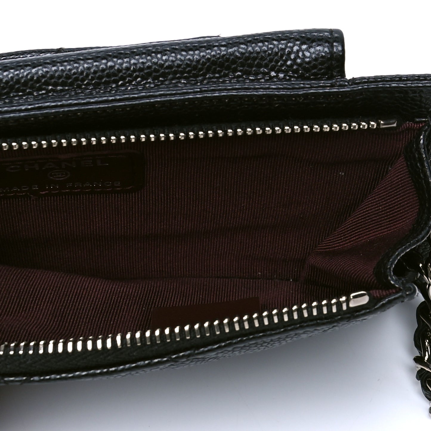 Caviar Quilted CC Phone Holder Black