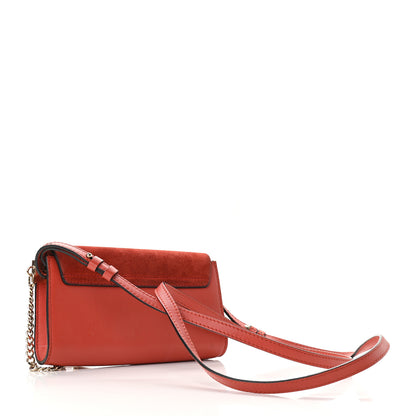 Chloe Suede Calfskin Mini Faye Shoulder Bag Earthy Red 2 of 9