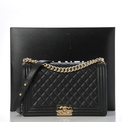 Chanel Caviar Quilted New Medium Boy Flap Black 10 of 10